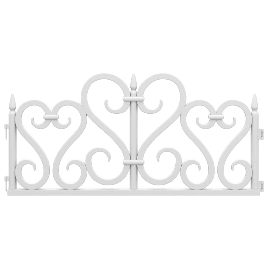 Bordas de relvado 17 pcs 10 m PP branco