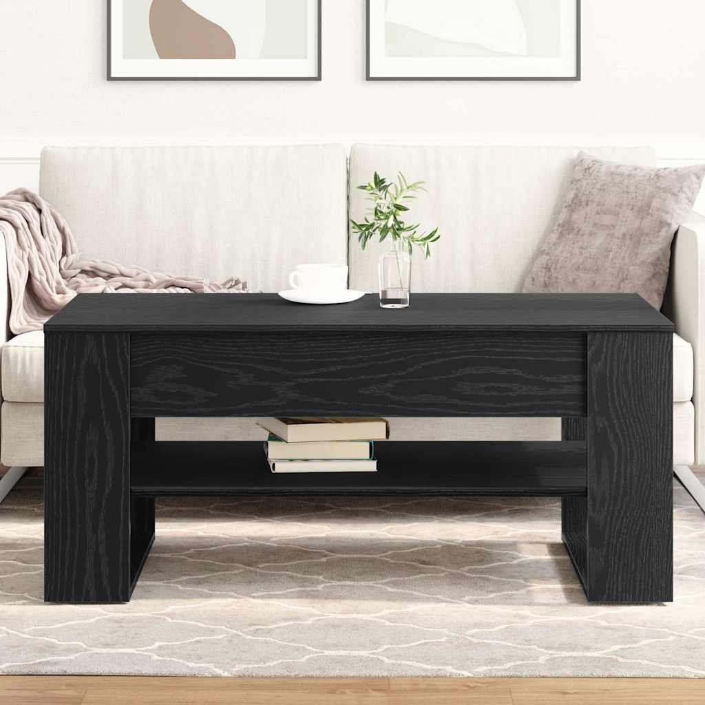 Mesa de centro carvalho preto 102 x 55 x 45 cm