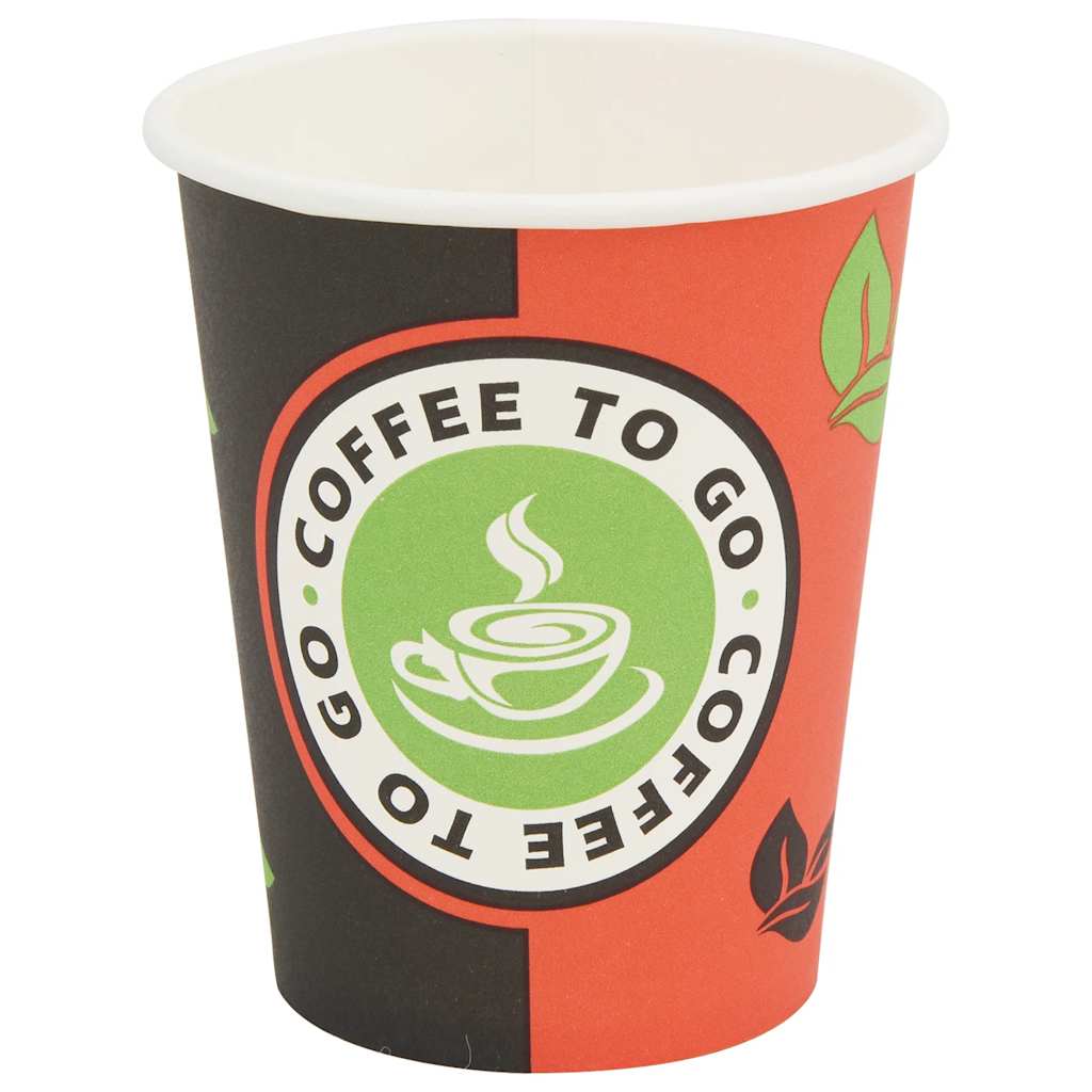 Copos de café de papel com tampas 1000 pcs 8oz 240ml