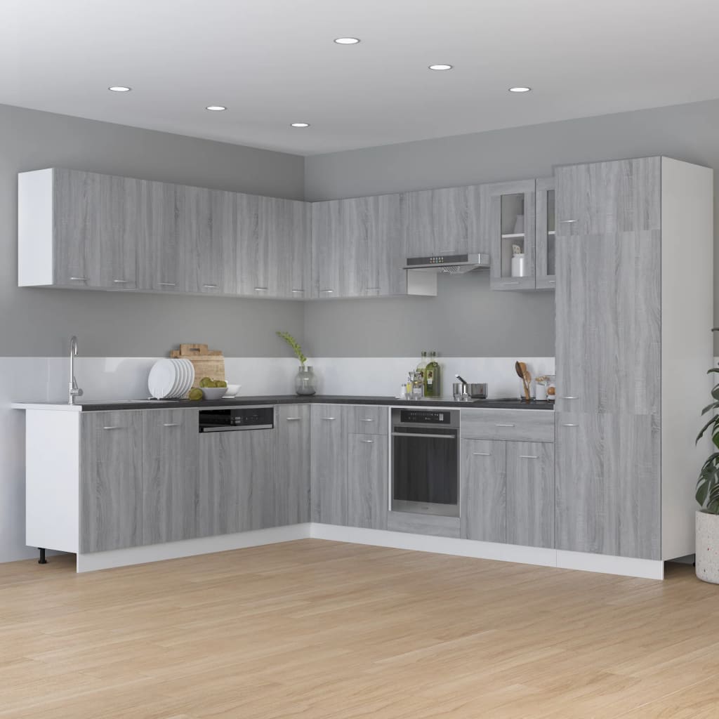 Armário cozinha “lyon” 75,5x75,5x81,5cm sonoma cinza
