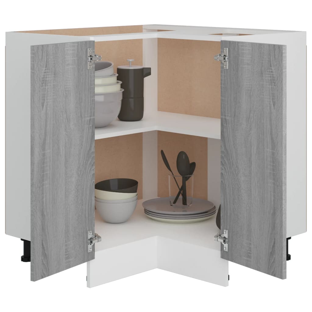 Armário cozinha “lyon” 75,5x75,5x81,5cm sonoma cinza