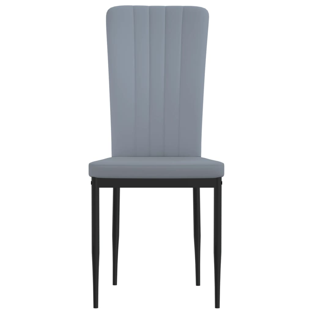 Cadeiras de jantar 2 pcs veludo cinzento-claro