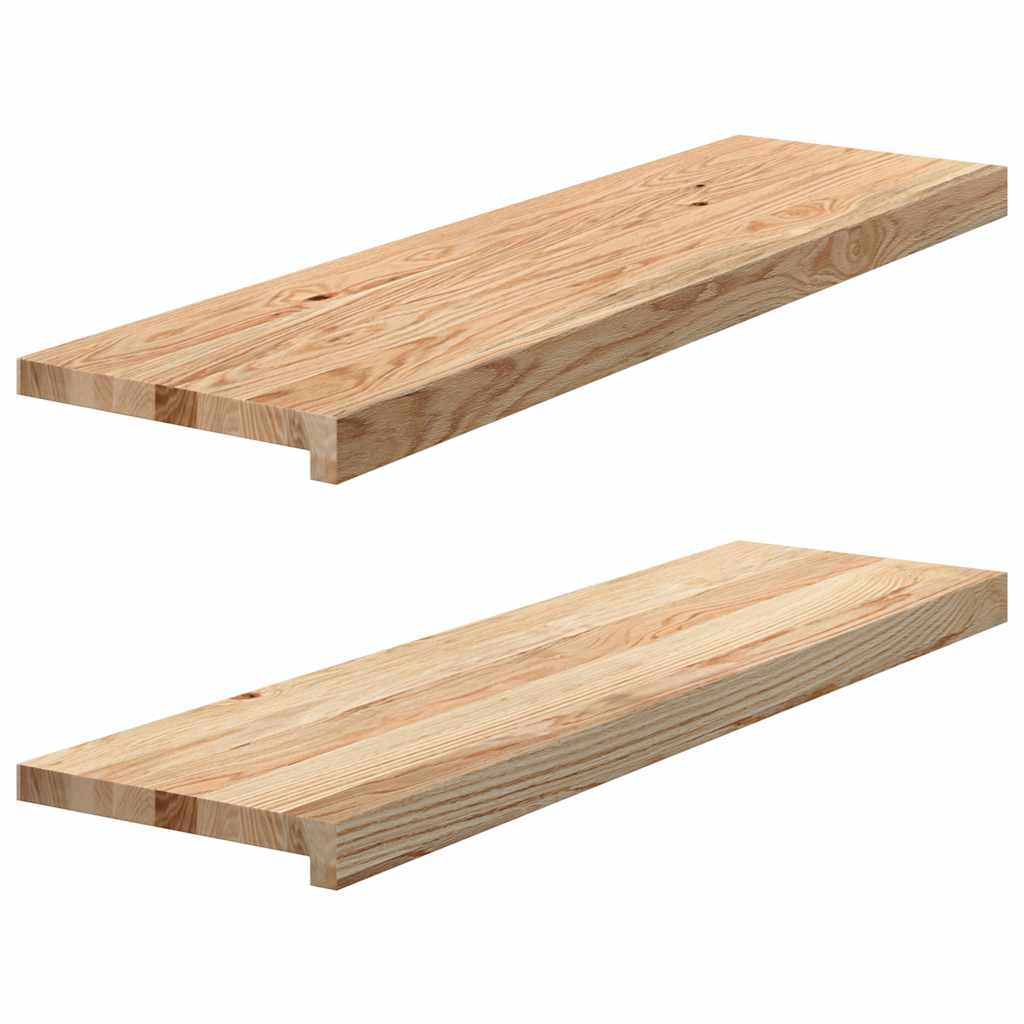 Soleiras da janela 2 pcs 90x30x2 cm carvalho maciço não tratado