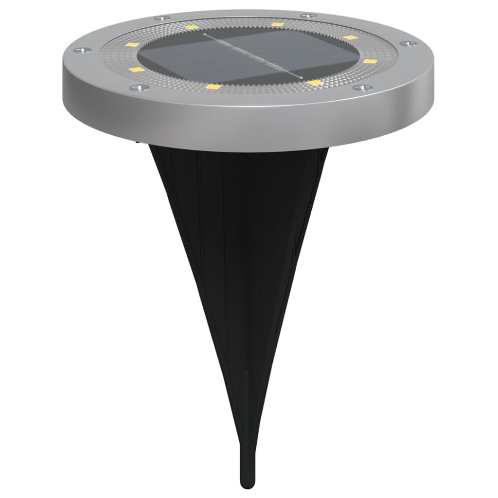 Luzes solares para exterior com espigões 12 pcs branco quente