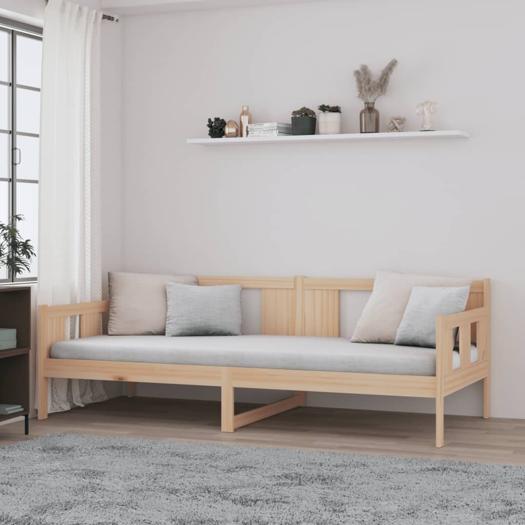 Sofá-cama 80x200 cm madeira de pinho maciça