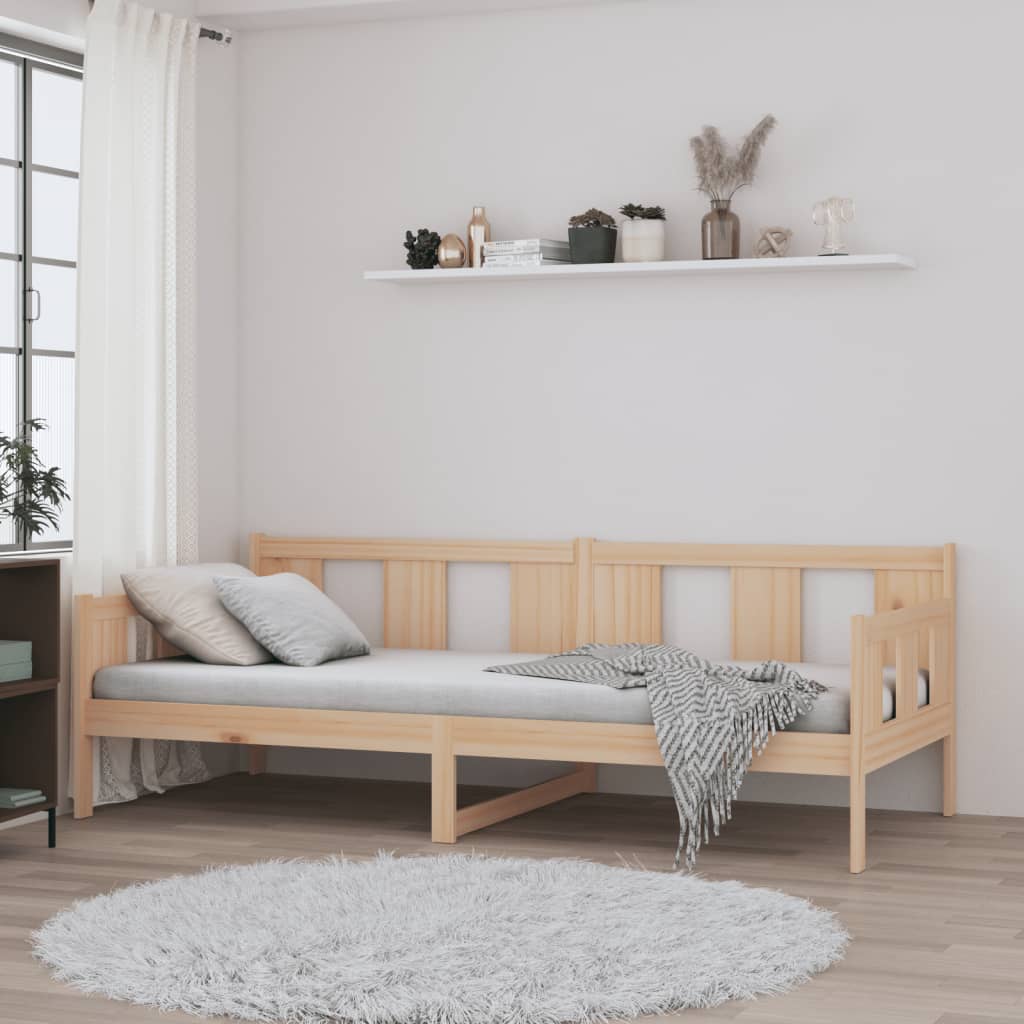 Sofá-cama 80x200 cm madeira de pinho maciça