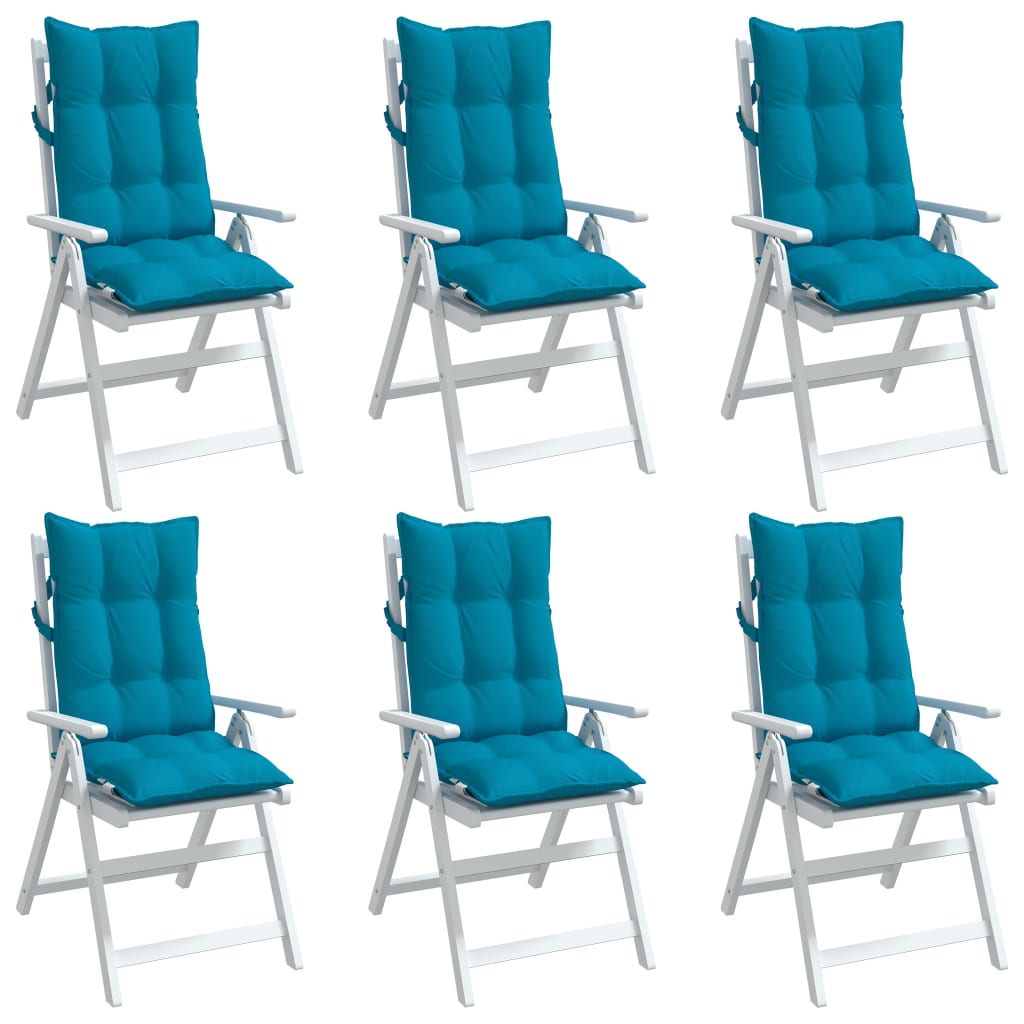 Almofadões cadeira encosto alto 6 pcs tecido oxford azul-claro