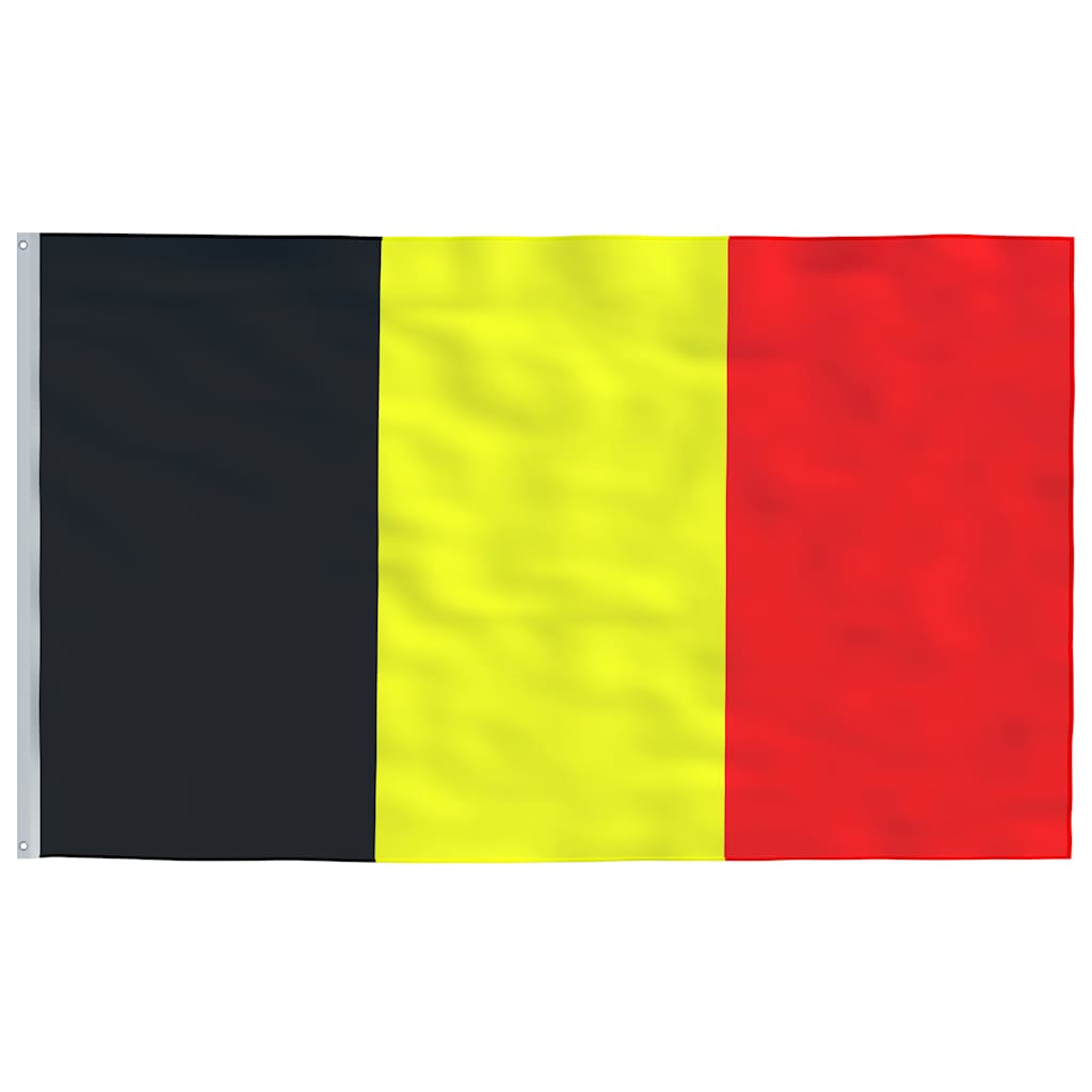 Bandeira da bélgica e mastro 6,08 m alumínio