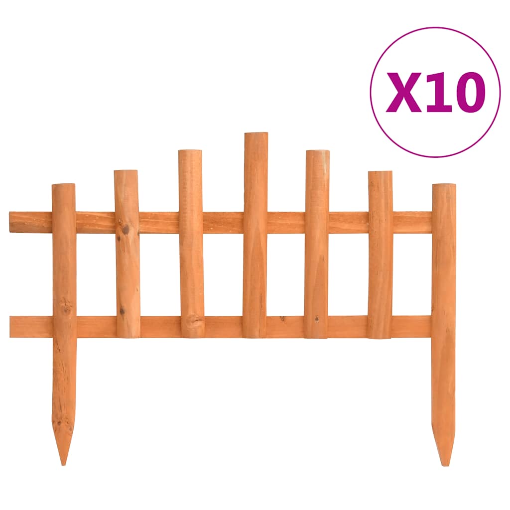 Bordas de relvado 10 pcs 4,4 m abeto