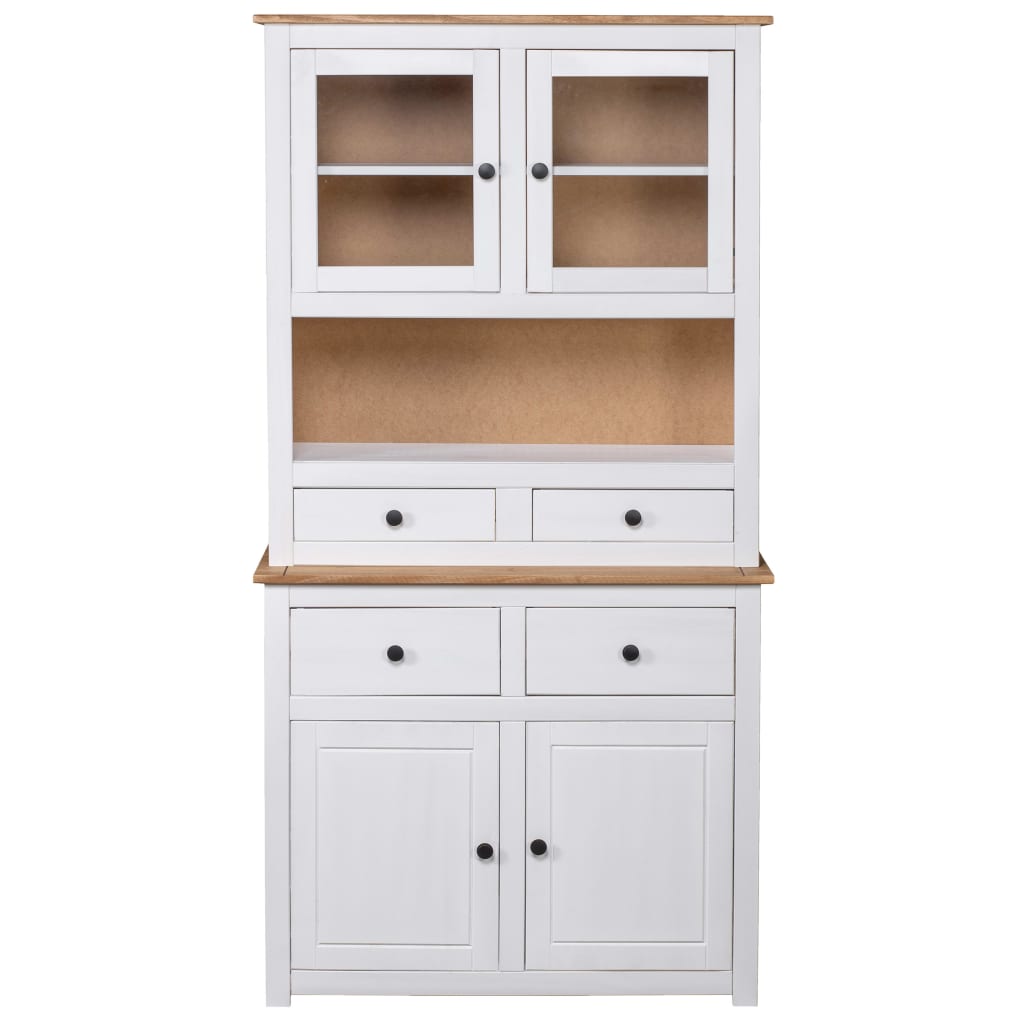 Armário alto 93x40,5x180 cm pinho maciço panama branco