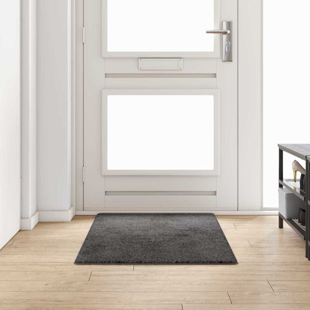 Runner de carpete cinzeto 80 x 150 cm 100% polipropileno tuft