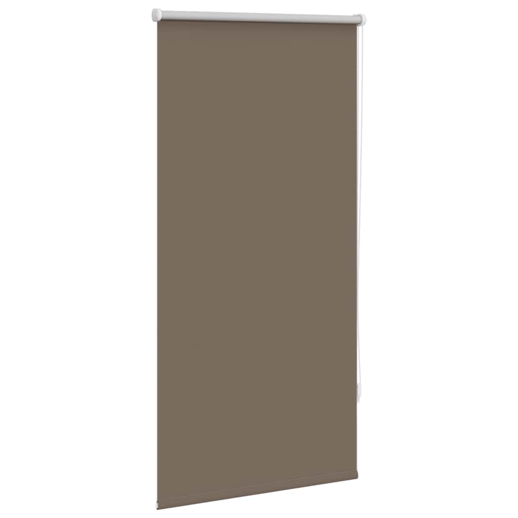 Cortina de rolo blackout, 64,4 x 120 cm, largura do tecido 60 cm, cor café.