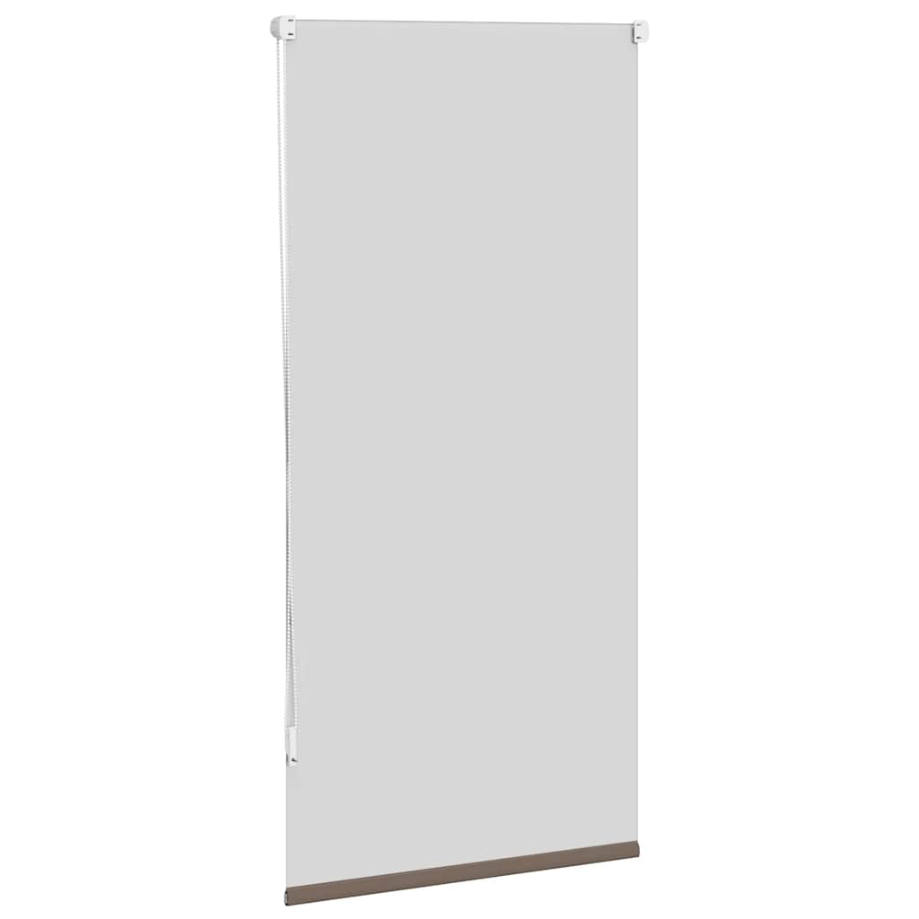 Cortina de rolo blackout, 64,4 x 120 cm, largura do tecido 60 cm, cor café.