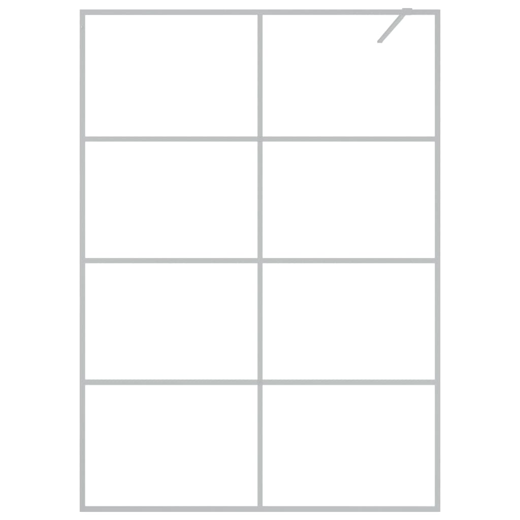 Divisória de chuveiro 140x195cm vidro transparente esg prateado