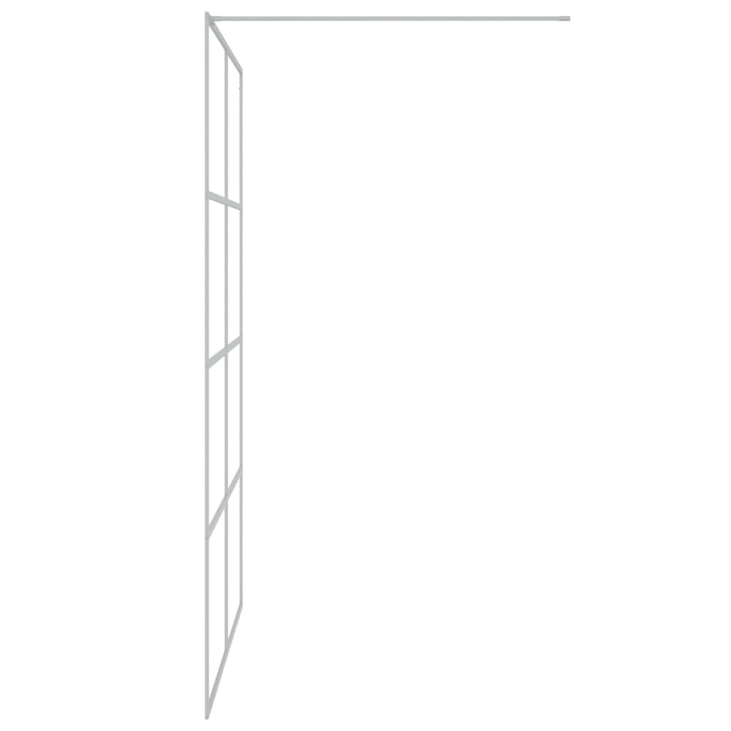 Divisória de chuveiro 140x195cm vidro transparente esg prateado