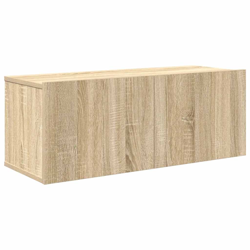 7Pcs conjunto móveis de TV derivados de madeira carvalho sonoma
