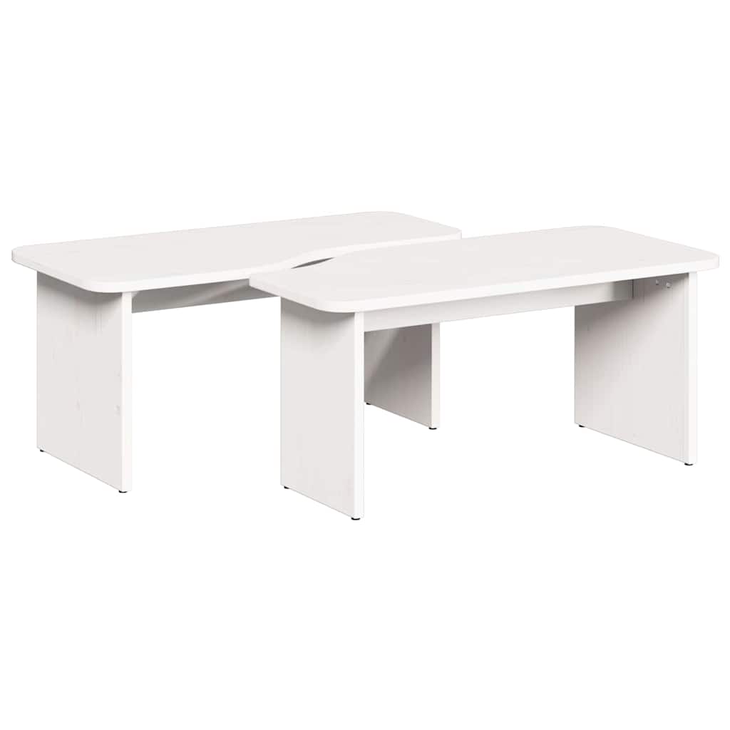Mesa de centro 2 unid. branco 100 x 69 x 35,5 cm