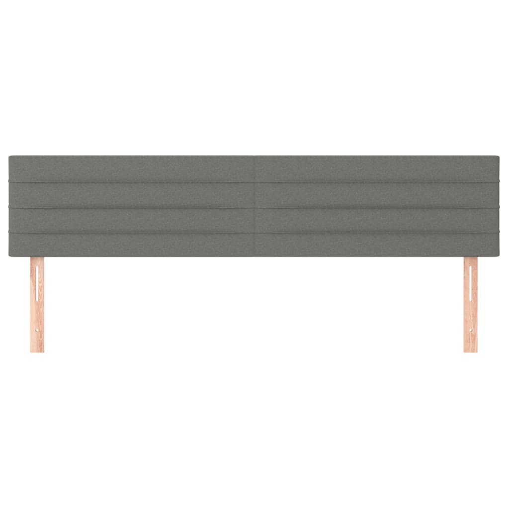 Cabeceiras cinzento-escuro 180x5x78/88 cm tecido
