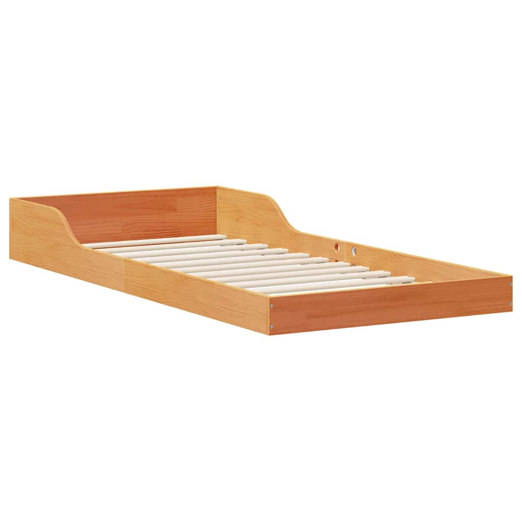 Estrutura da cama marrom cera 90 x 200 cm