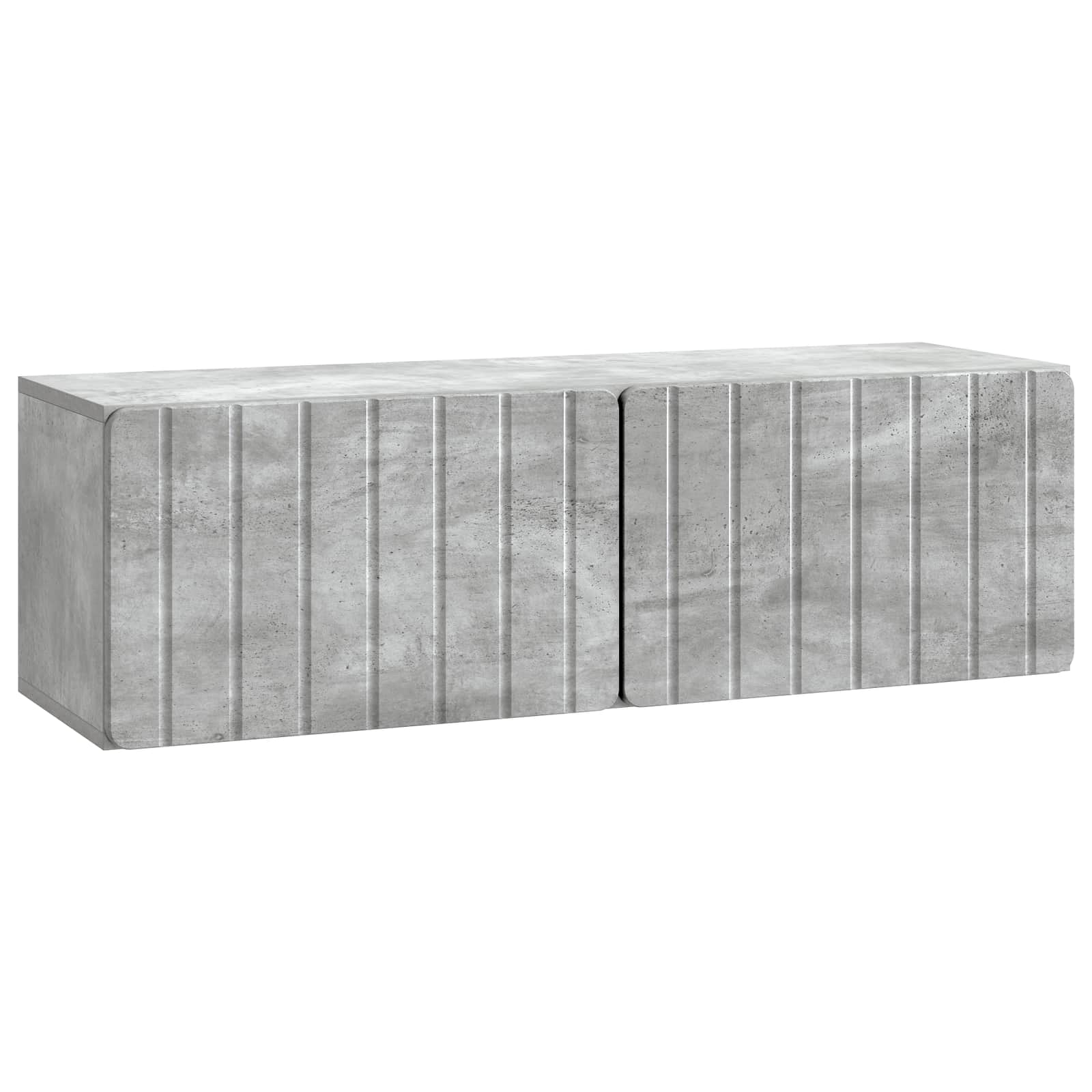 Gabinete de TV de parede 98 x 31 x 30 cm cinzento cimento