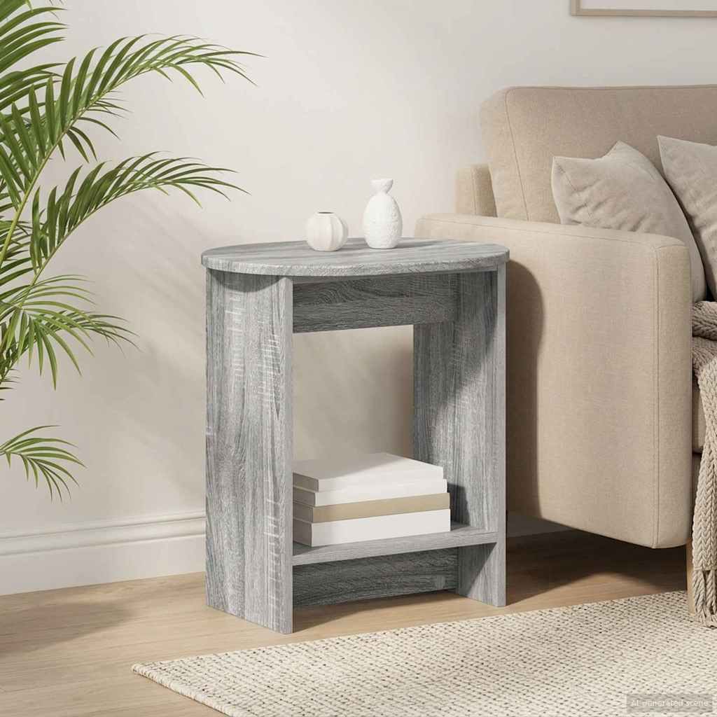 Mesa lateral sonoma cinzento 50 x 39,5 x 55 cm