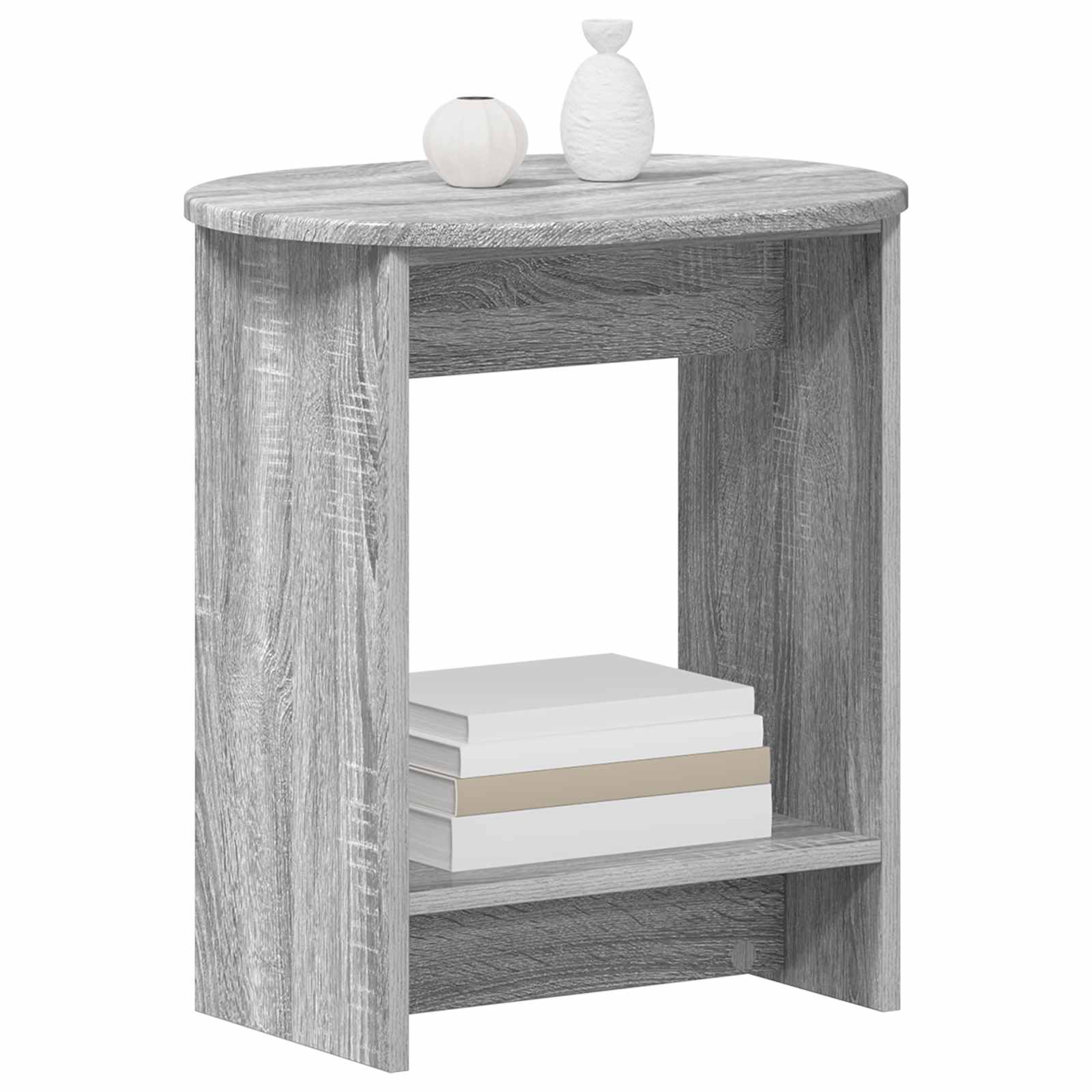 Mesa lateral sonoma cinzento 50 x 39,5 x 55 cm