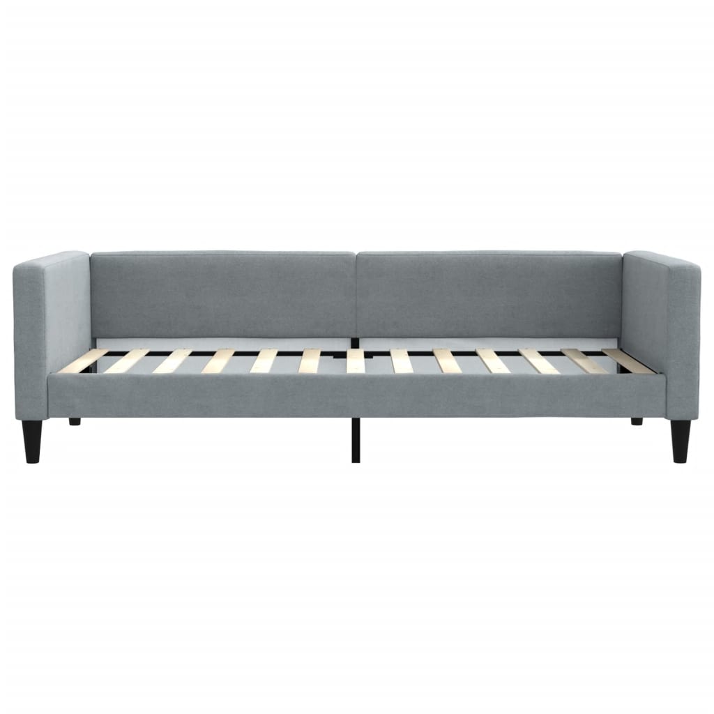 Sofá-cama 90x200 cm tecido cinzento-claro