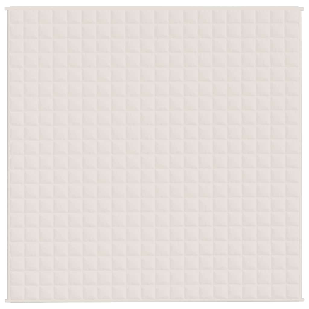 Manta pesada 9 kg 200x200 cm tecido creme-claro
