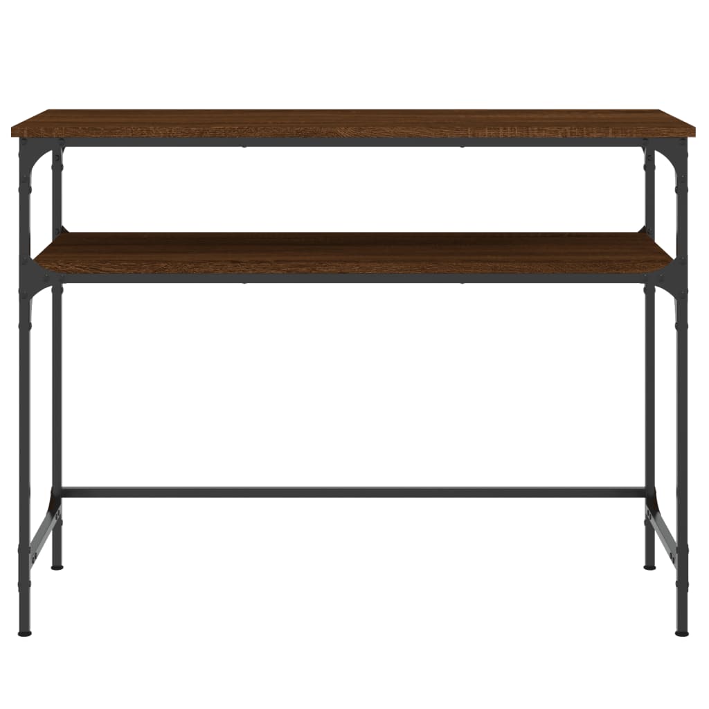 Mesa consola 100x35,5x75 cm derivados madeira carvalho castanho