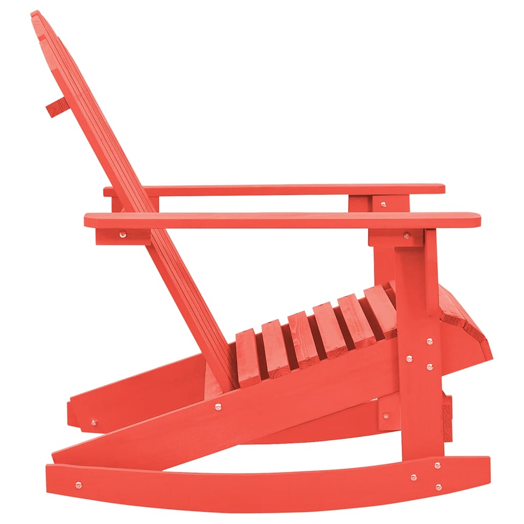 Cadeira de jardim adirondack de baloiço abeto maciço vermelho