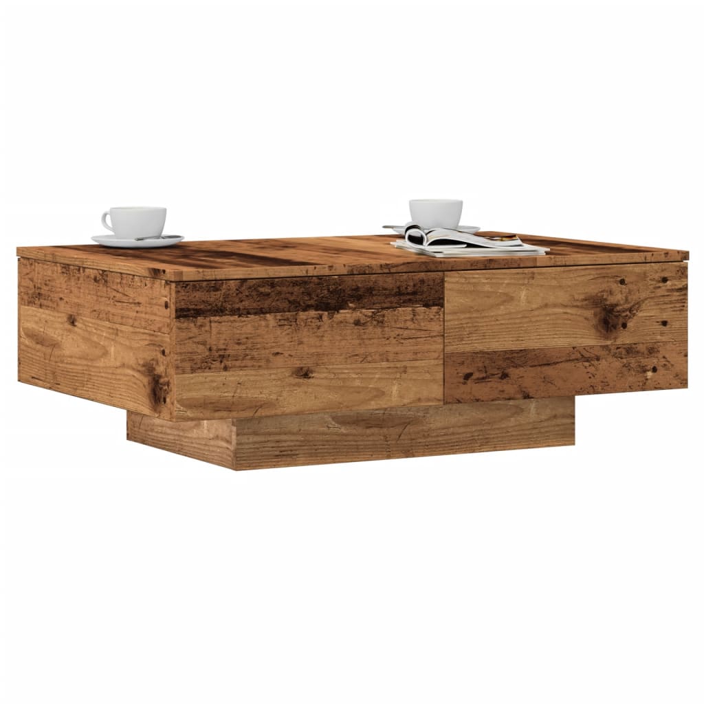 Mesa de centro 90x60x31 cm derivados de madeira madeira velha