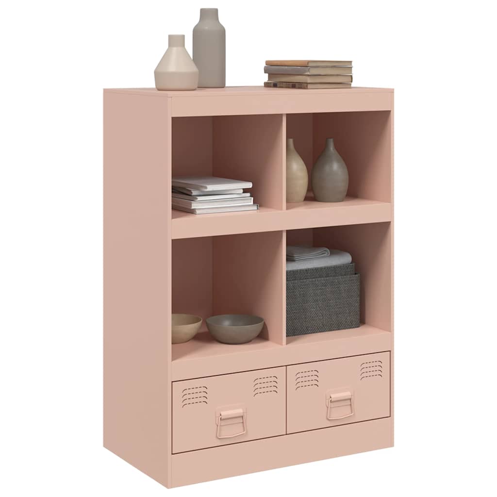 Aparador alto 67x39x95 cm aço rosa