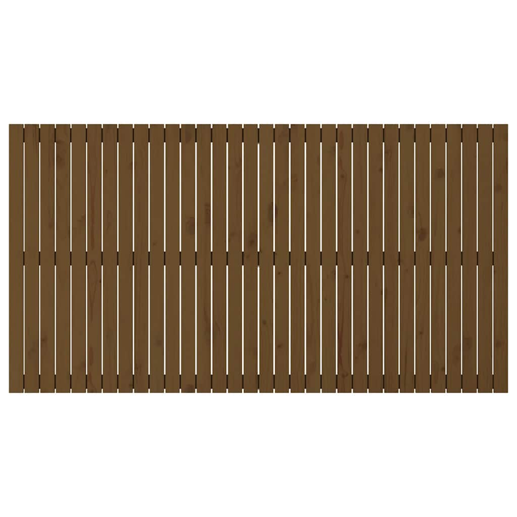 Cabeceira de parede 204x3x110 cm pinho maciço castanho-mel