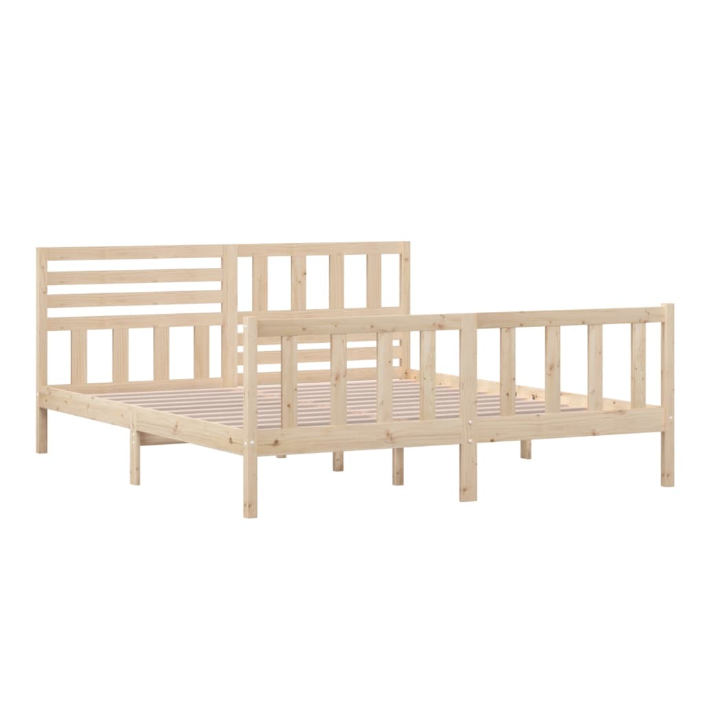 Estrutura de cama 180x200 cm super king madeira maciça