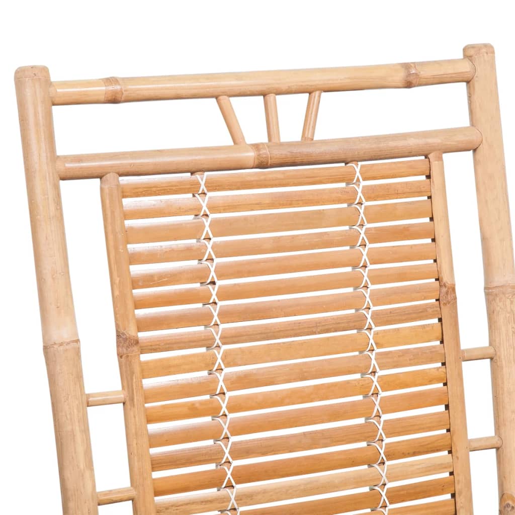 Cadeira de baloiço com almofadão bambu