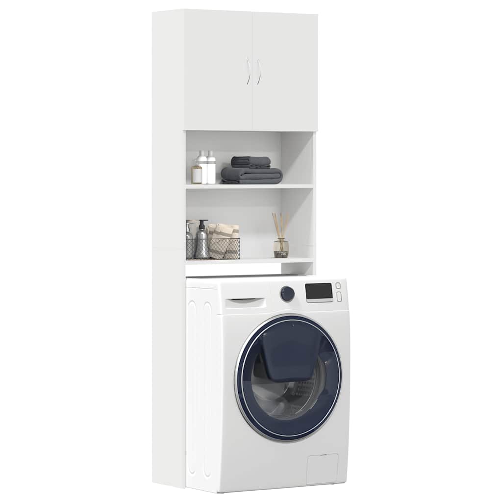 Armário máquina lavar roupa derivados madeira branco