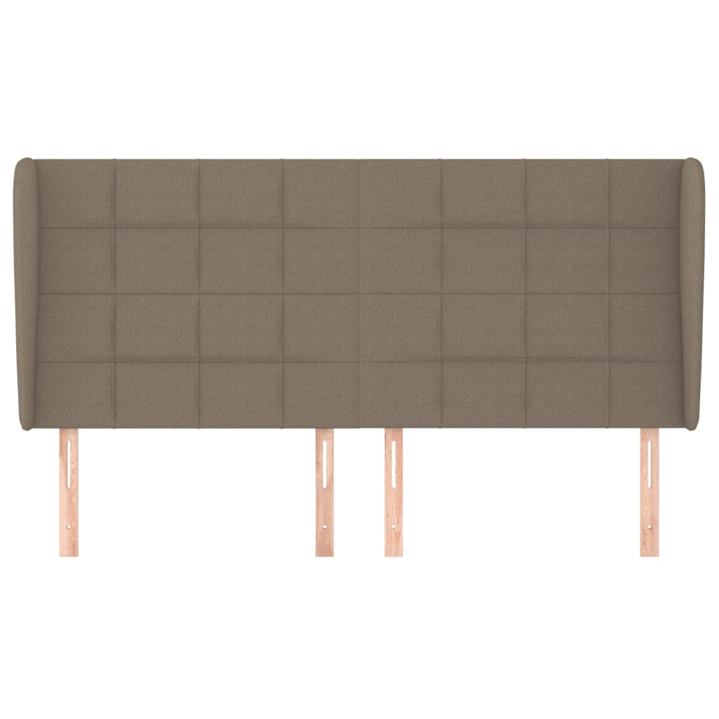 Cabeceira cama abas tecido 203x23x118/128 cm cinza-acastanhado