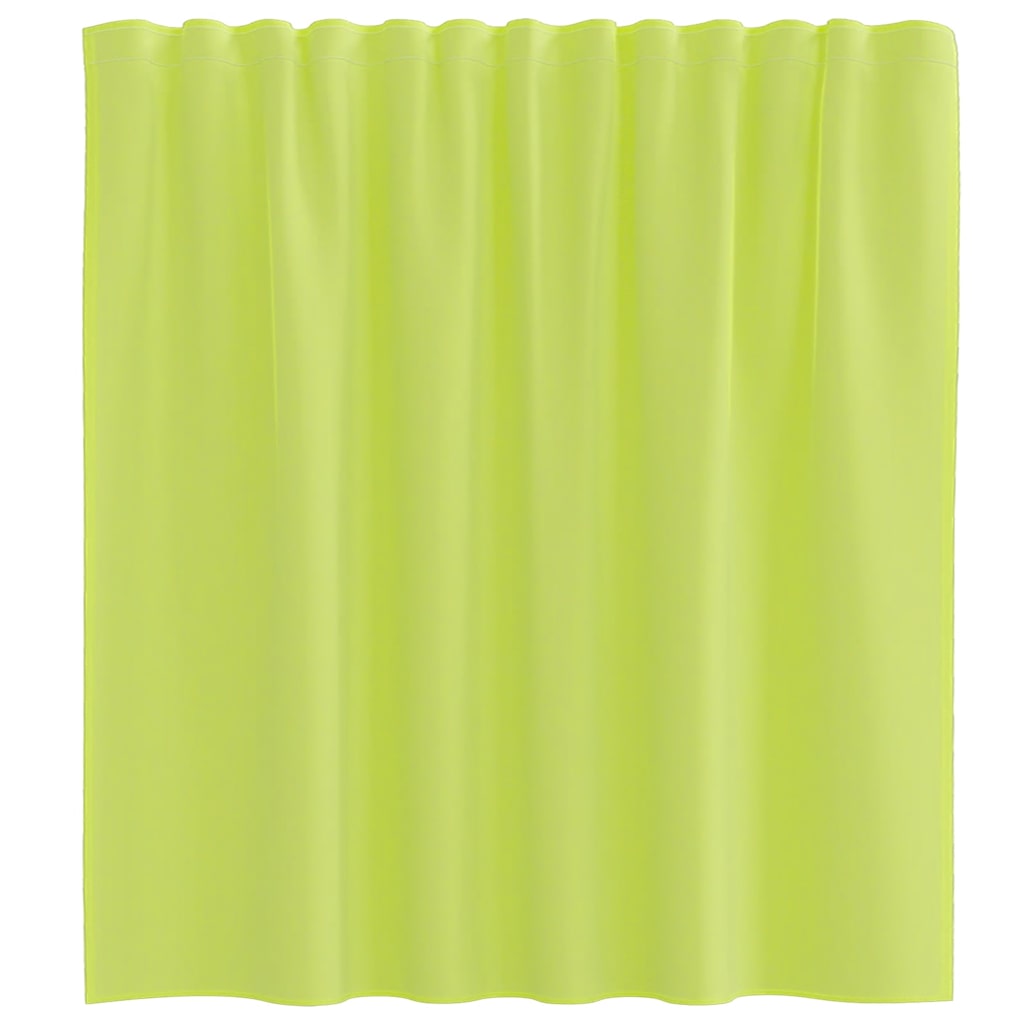 Cortinas de voile com bolsos para varão 2 pcs verde-maçã