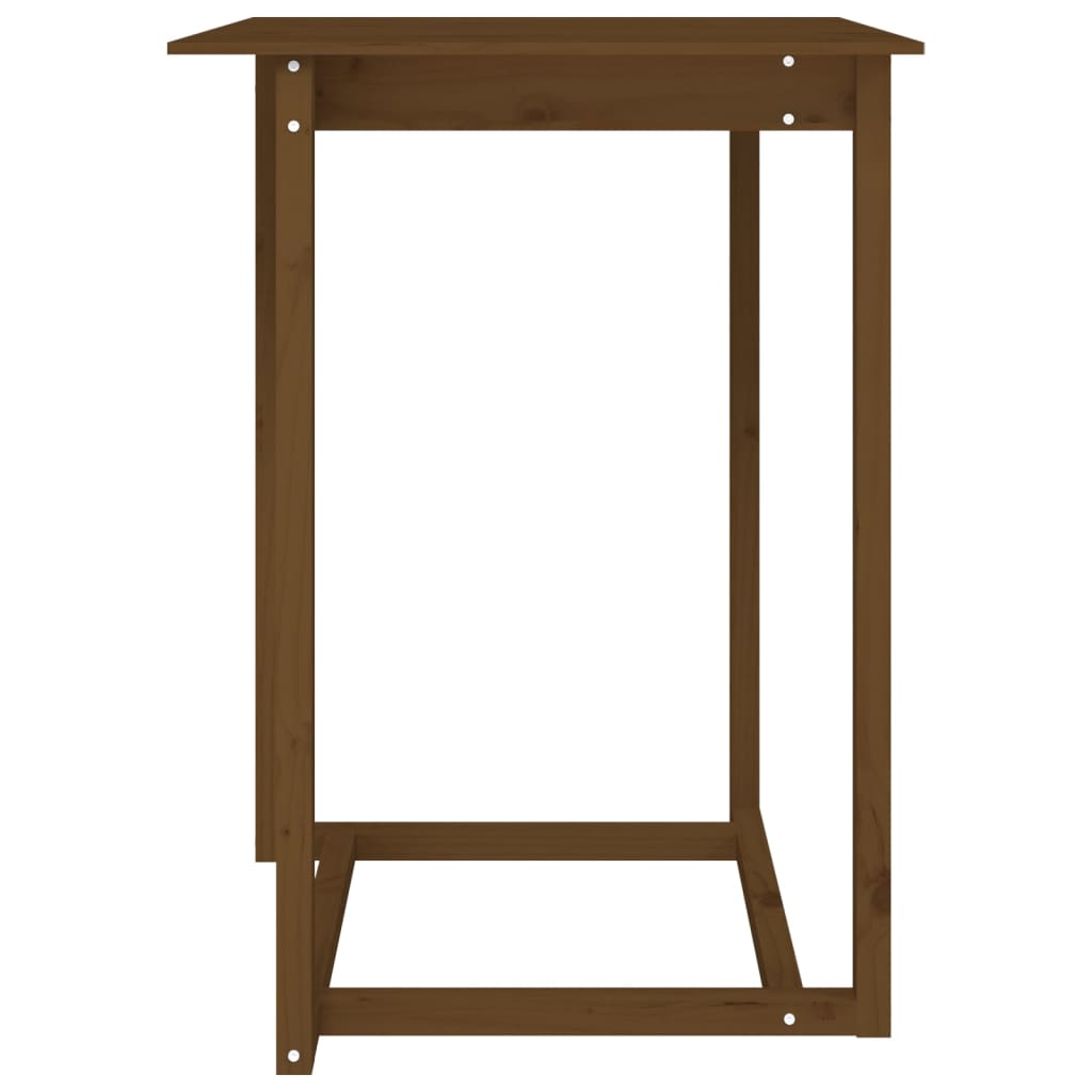 Mesa de bar 80x80x110 cm pinho maciço castanho mel