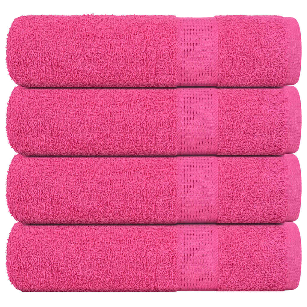 Toalhas de banho frogn 4 pcs 70x140 cm 360 g/m² rosa