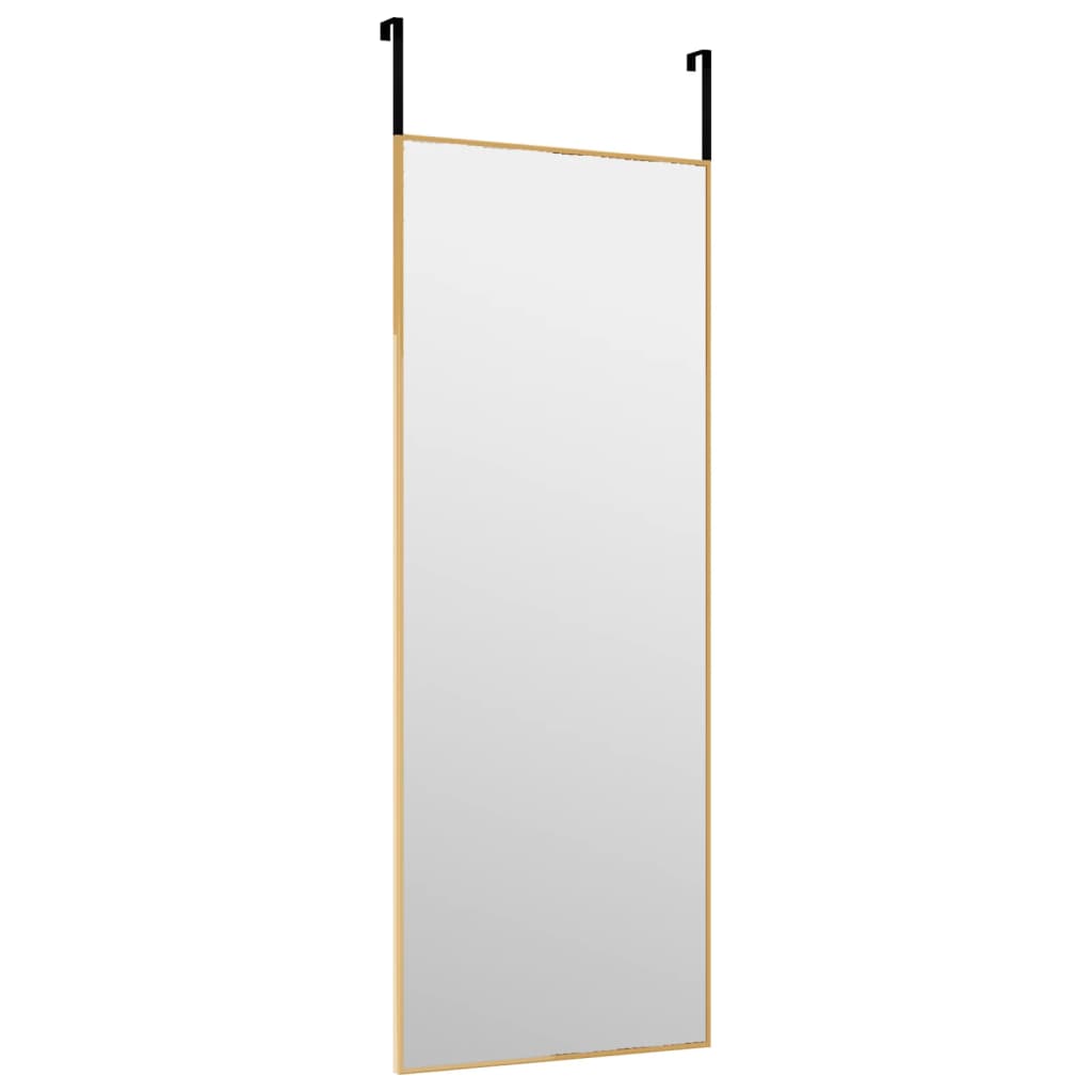 Espelho para porta 30x80 cm vidro e alumínio dourado