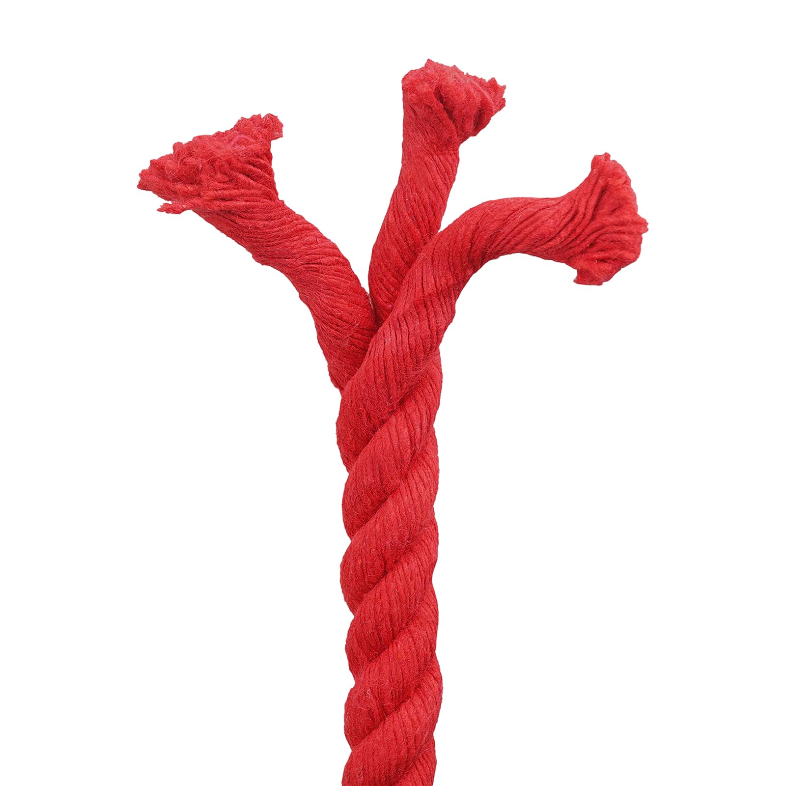 Corda de algodão 20 mm 100 m vermelho 100% algodão