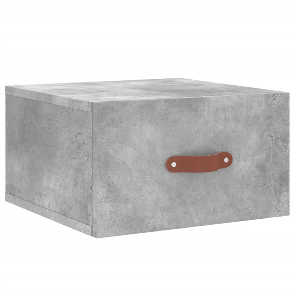Mesa cabeceira montagem na parede 35x35x20 cm cinzento cimento