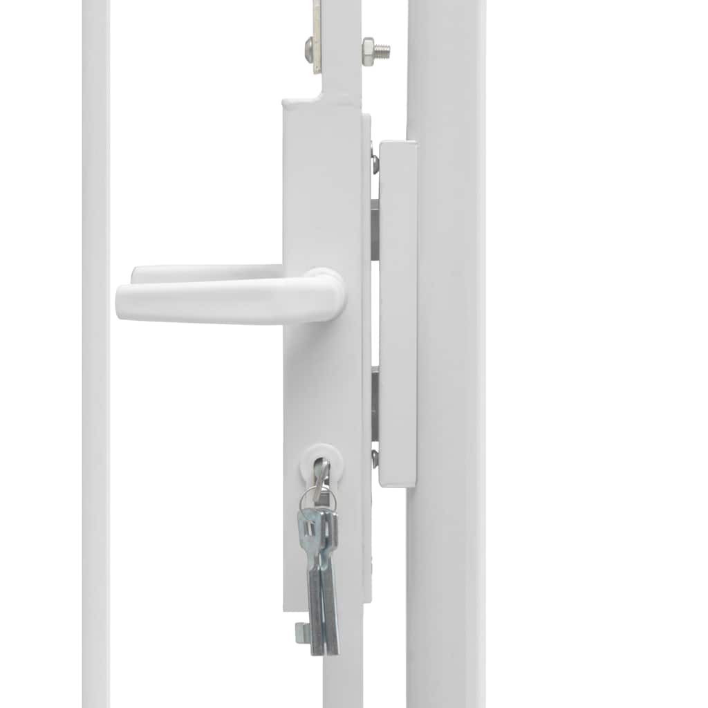 Portão de jardim woerden aço 1x1,25m branco