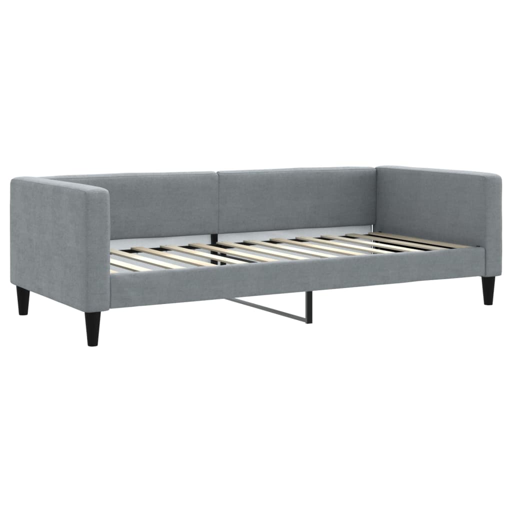 Sofá-cama c/ gavetão e gavetas 100x200 cm tecido cinzento-claro