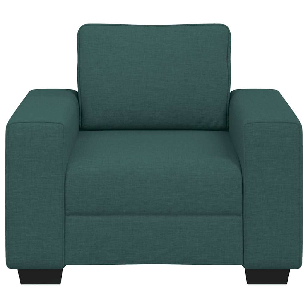 Poltrona 100x77x82 cm tecido verde-escuro