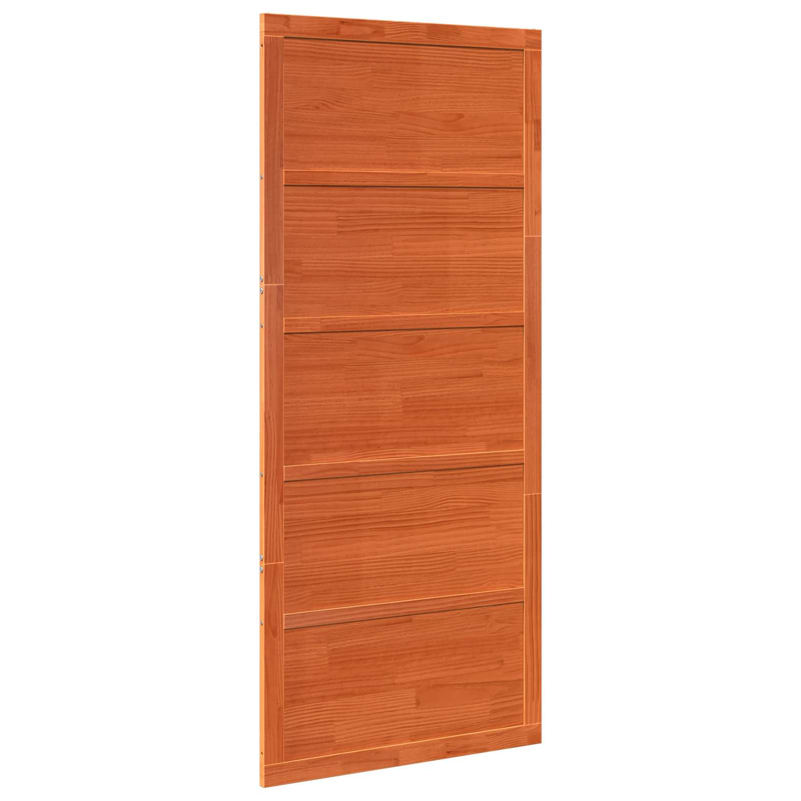 Porta de celeiro castanho encerado 80 x 2,5 x 208 cm