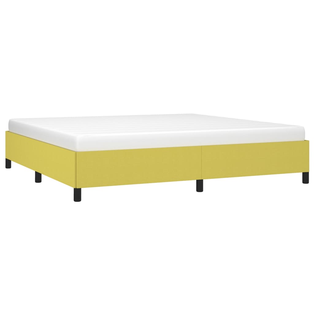 Estrutura de cama sem colchão 200x200 cm tecido verde