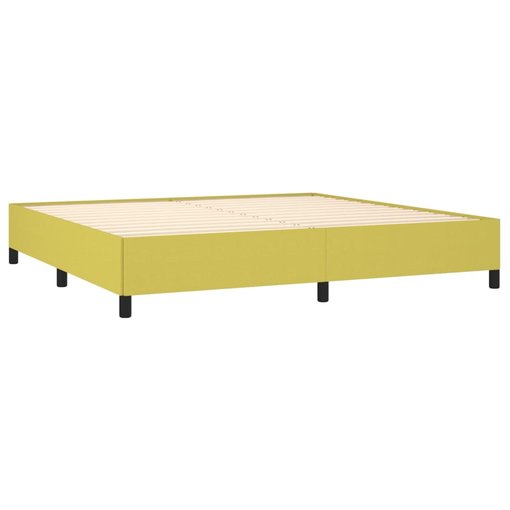 Estrutura de cama sem colchão 200x200 cm tecido verde