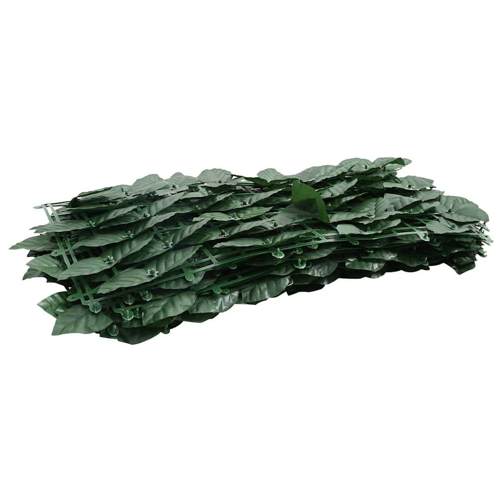 Tela de varanda com folhas verde-escuras 300x75 cm